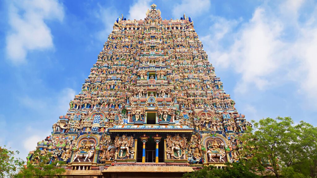 Architectural beauty of Padmanabhaswamy Temple in Trivandrum, Kerala, featuring intricate carvings